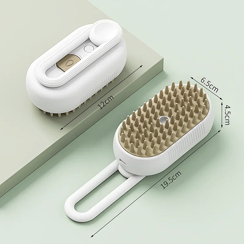 3 in 1 Pet Spa Grooming Brush - Gently Removes Loose Fur, Cleans and Massages Dogs & Cats