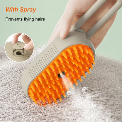 3 in 1 Pet Spa Grooming Brush - Gently Removes Loose Fur, Cleans and Massages Dogs & Cats